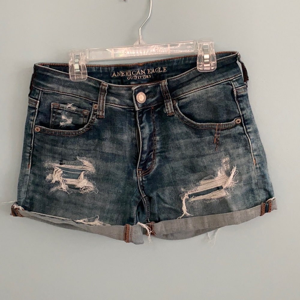 American Eagle super super stretch jean shorts